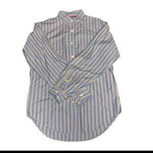 Daniel Cremieux Mens Shirt Size Med Premium Denim Button‎ Up Long Sleeve Striped